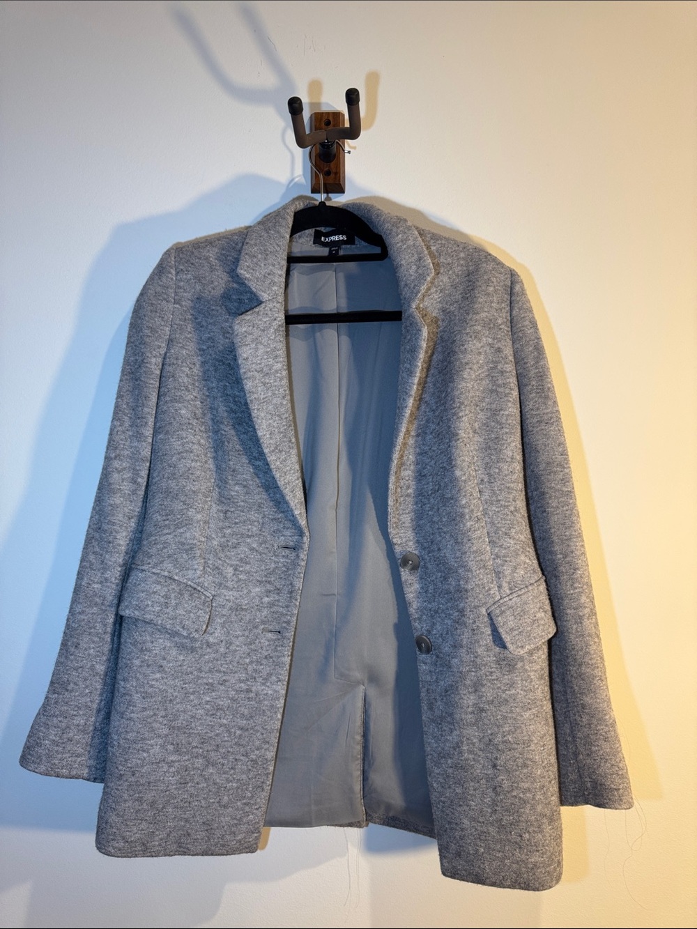Express Women's Gray Single-Breasted Blazer Jacket